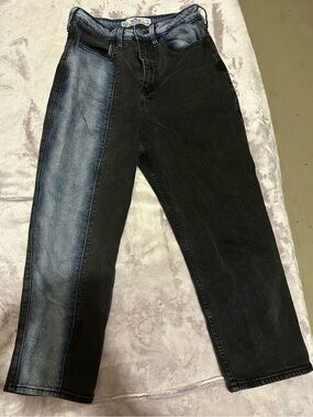 Hollister Two-Tone Black and Blue Jeans